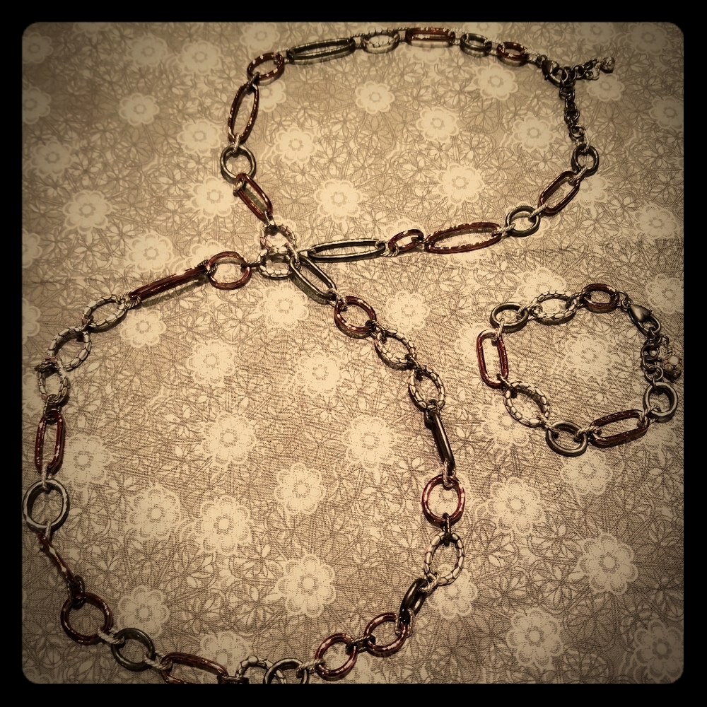 Brighton mini links necklace and bracelet set